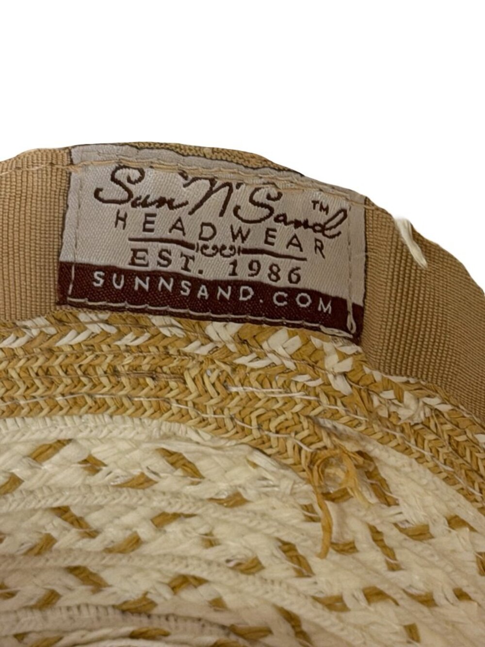 Sun N Sand Woven Straw Bucket Hat Palm Tree Charm Beach Resort Summer Hat - Picture 5 of 6